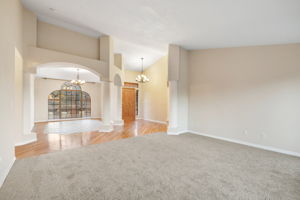 view from formal living room