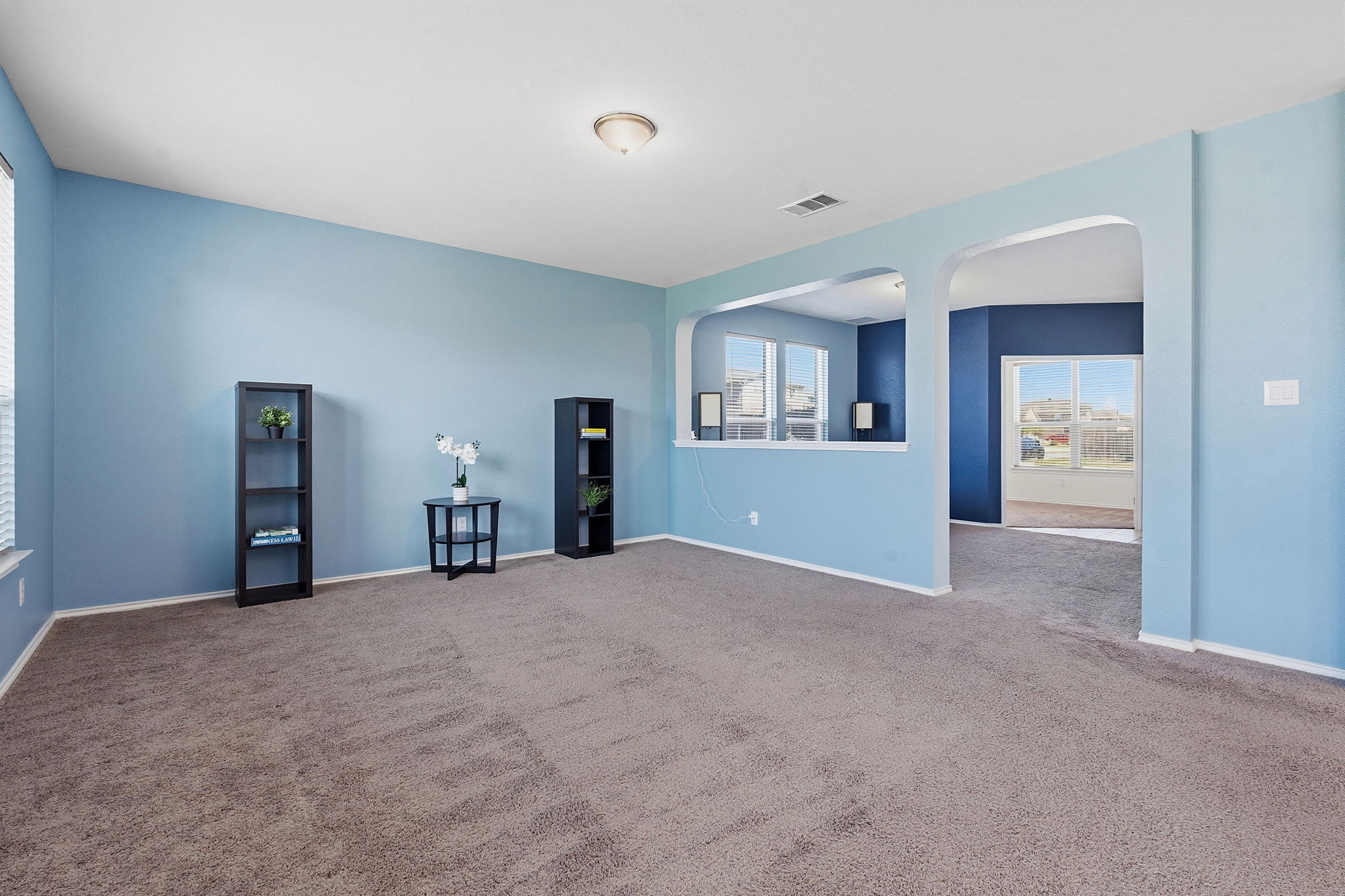 Downstairs living area.