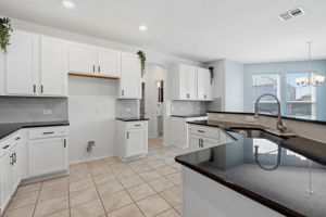 Open and bright!  The half bath is straight ahead.