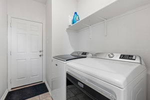 A true laundry room as you head out to the garage.