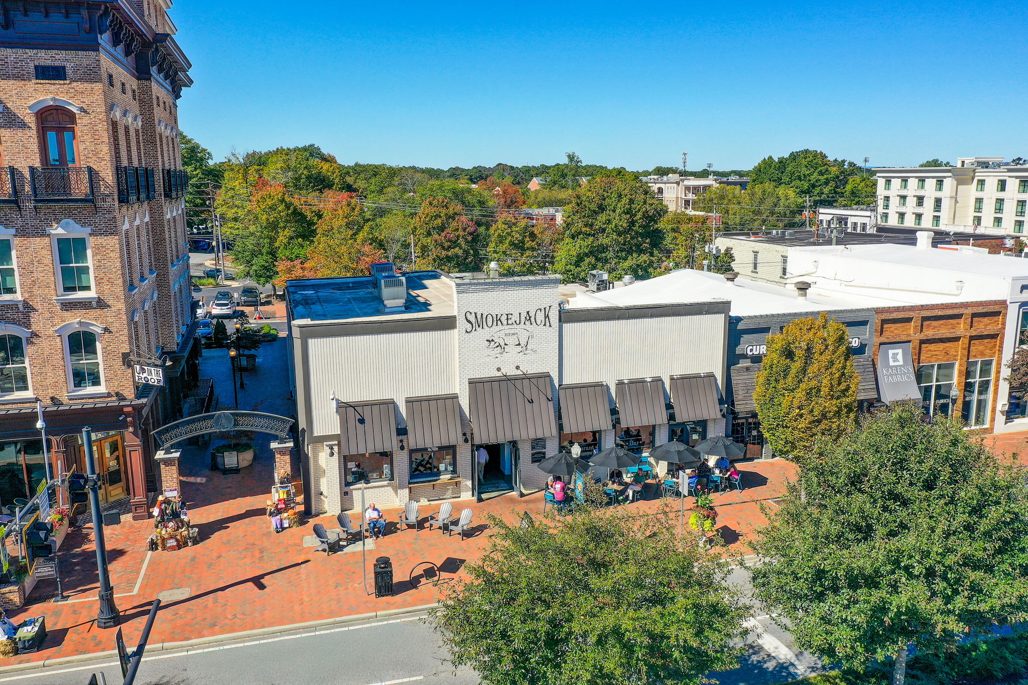 15 Aerial Downtown Alpharetta Smokejack Restaurant