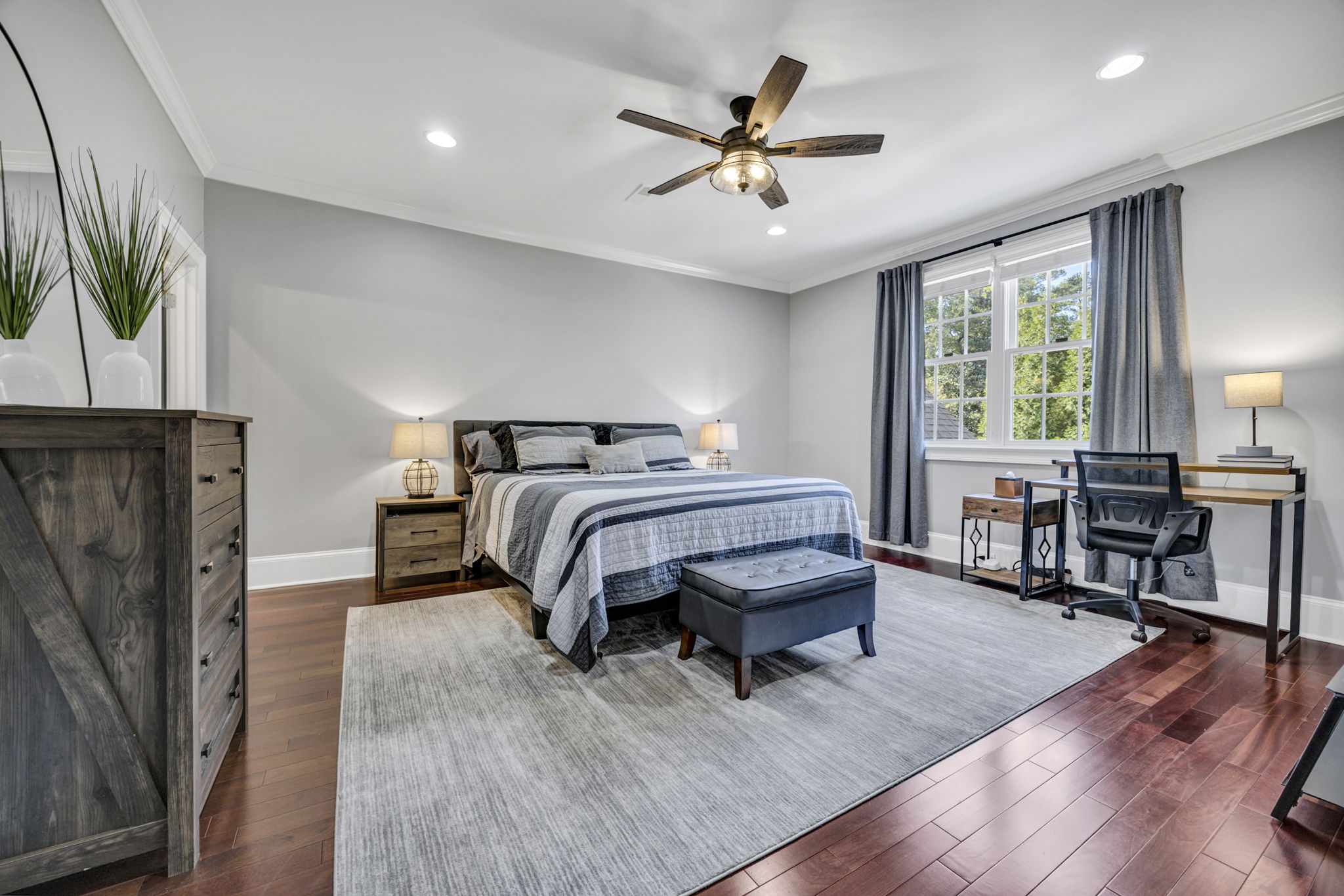 upstairs bedroom 2 with ensuite bath and walk-in closet