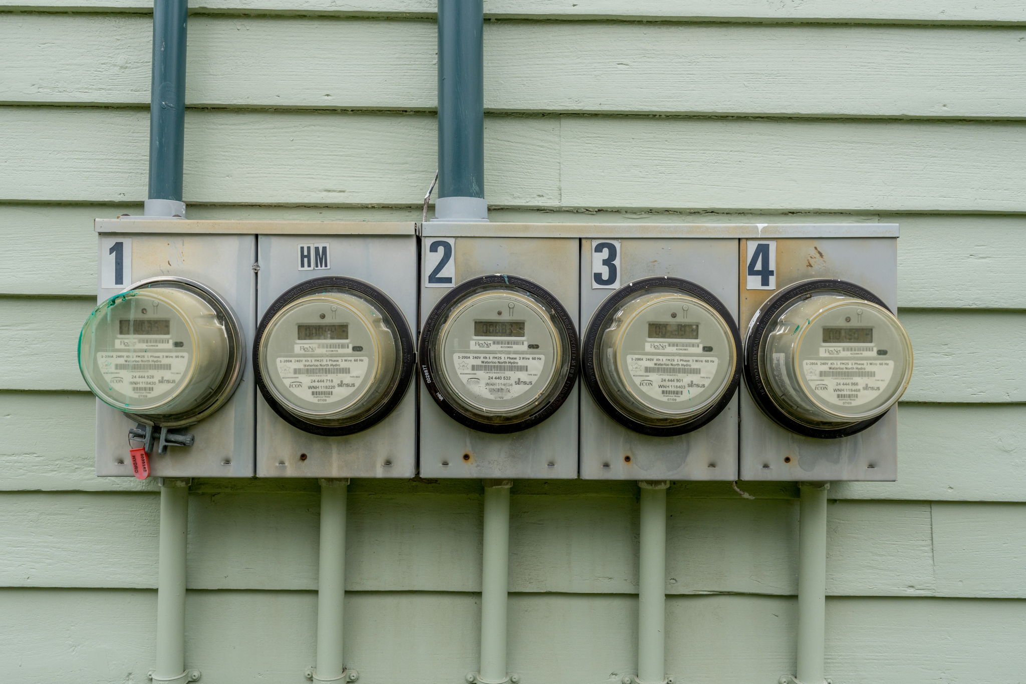 Each unit has separate meter