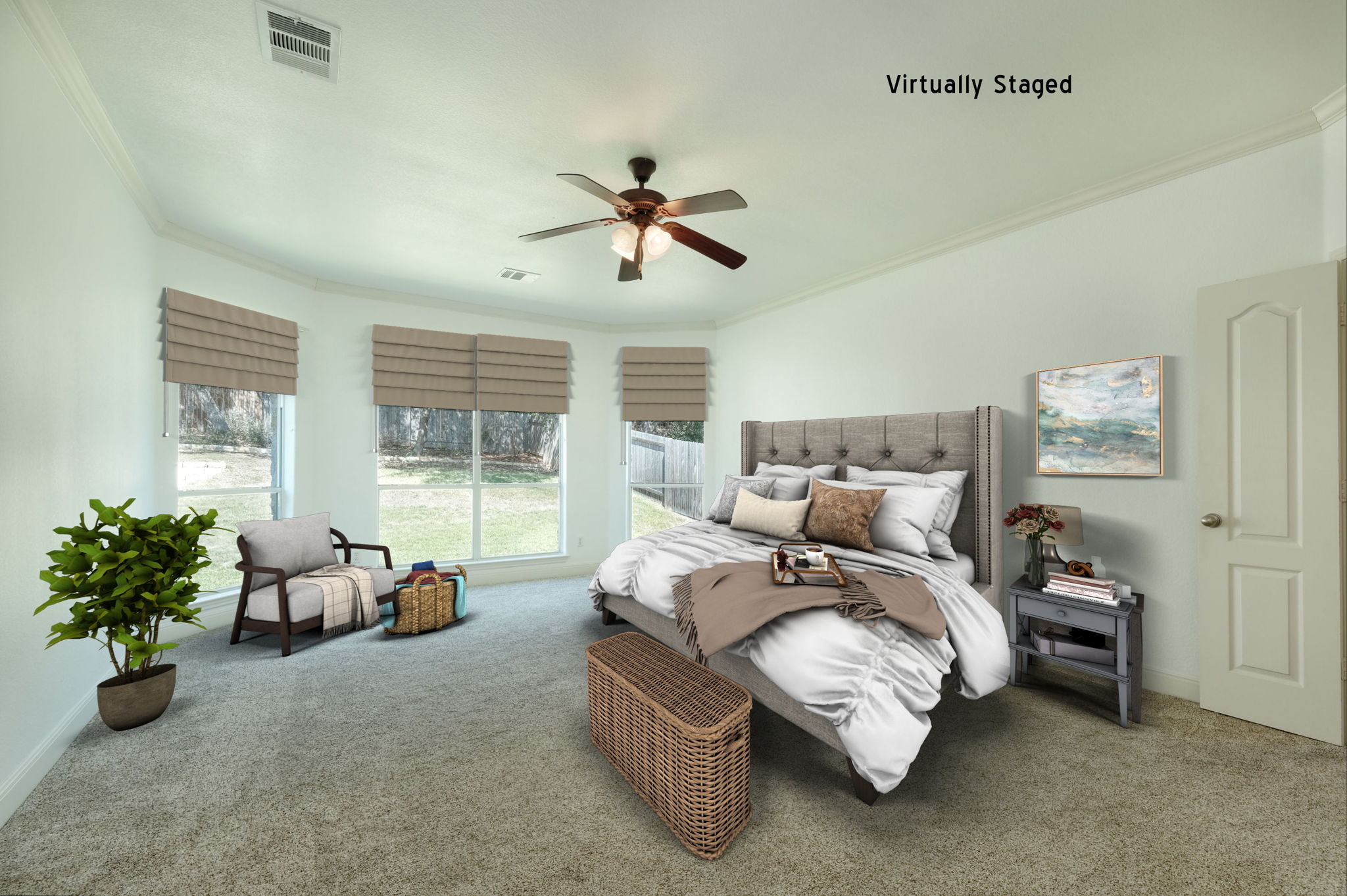 Primary Bedroom Virtually Staged