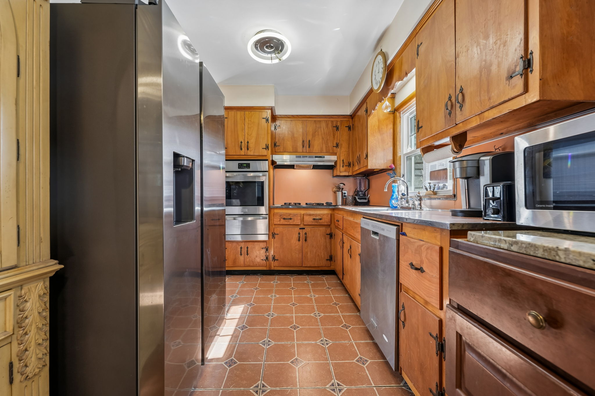 Kitchen with stainless appliances