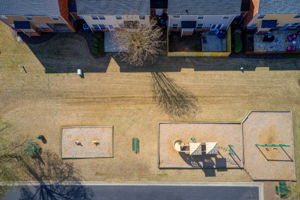 35 Aerial Courtyard w Play Area Bird's Eye View