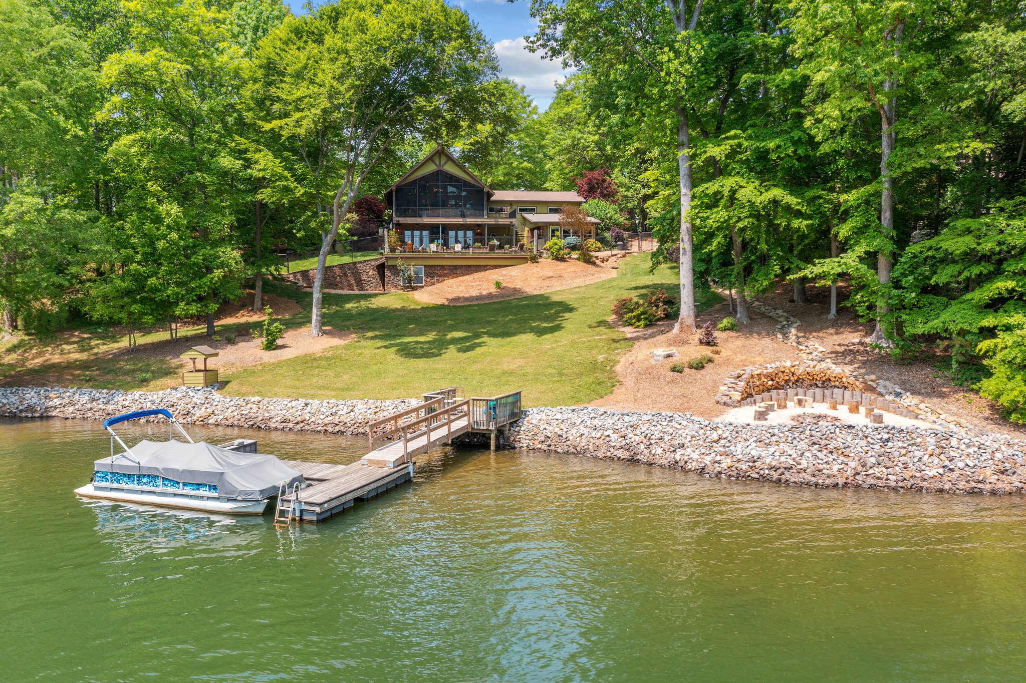 Renovated rip rap shoreline 2021.