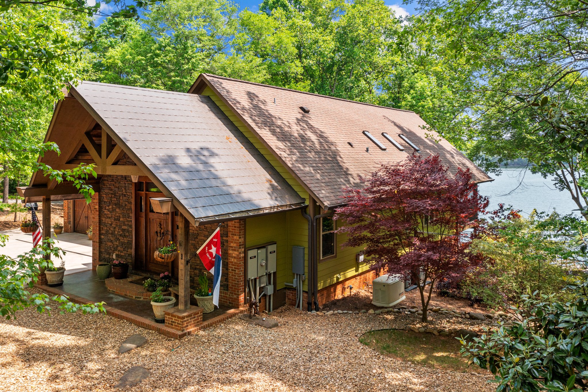 Notice the specialty pressed metal tile roof as an architectural detail...