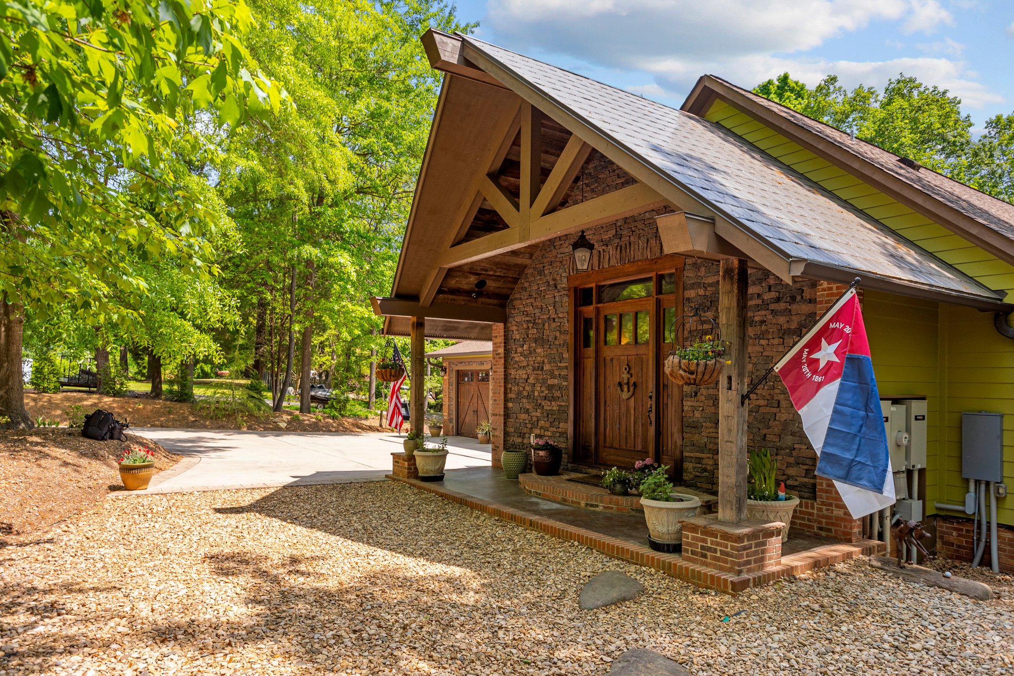 Vintage beams and wood from a historical mill.