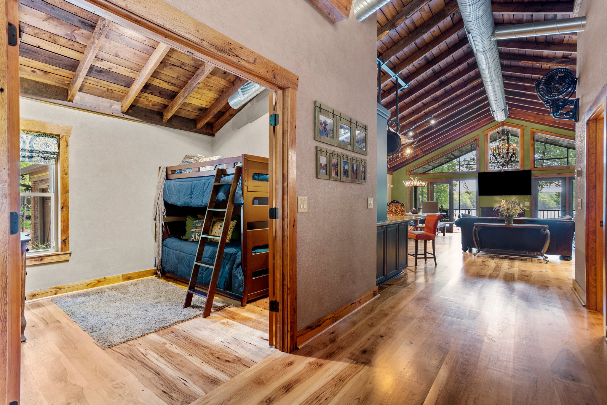 First bedroom with French doors can be used as an office!