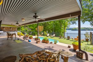 Just out lower level flex space are patios and sun decks.