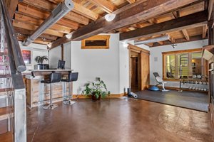 Flex space steps away from covered patio and primary bedroom