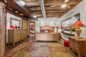 Primary bedroom has atmosphere!