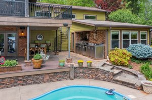 Never far from the action even when cooking poolside!