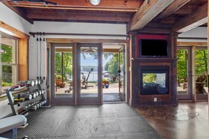 ee through fireplace, and a view !