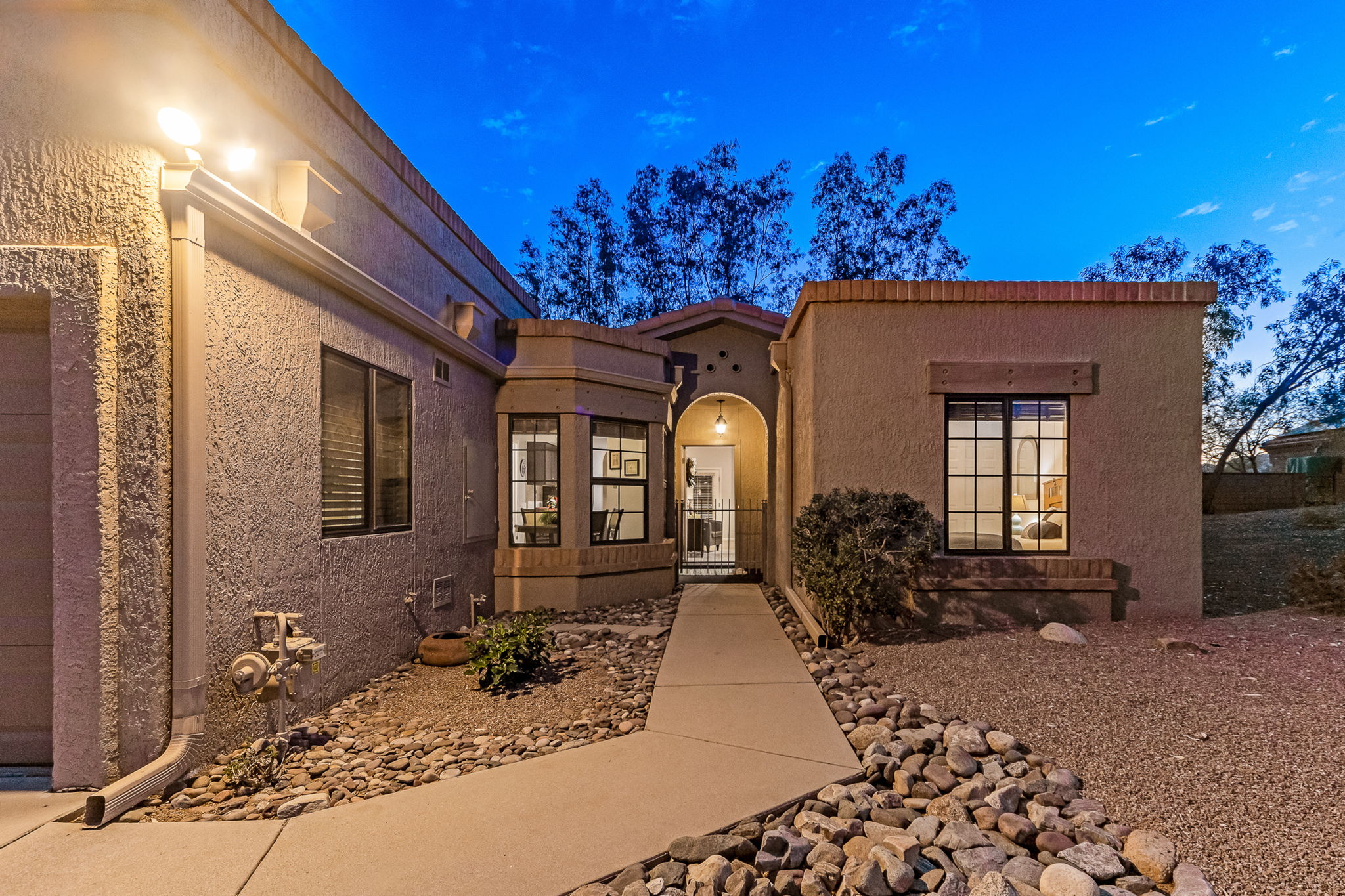 Sidewalk to the front door