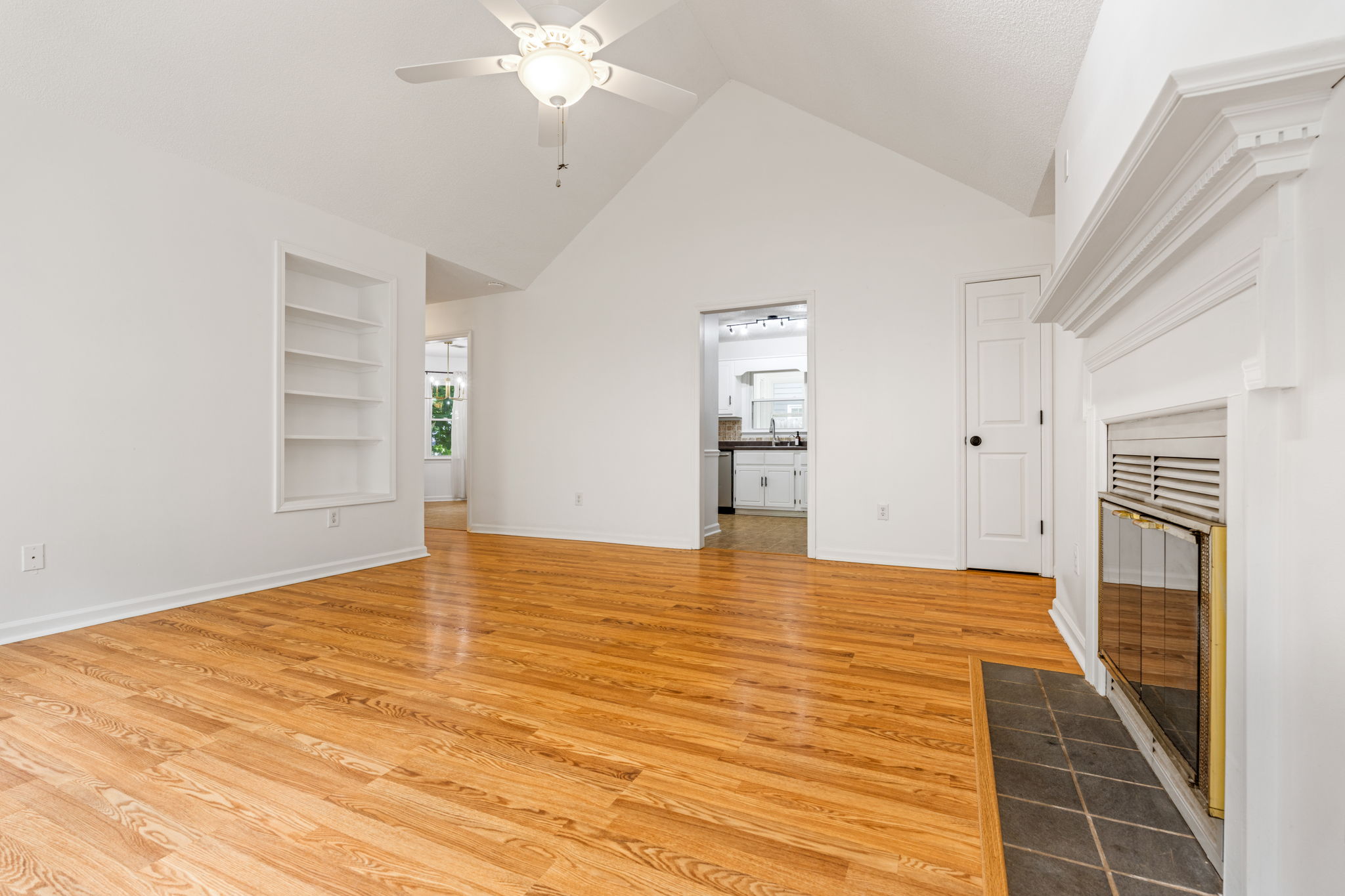 Living Room w/ Built-in Bookshelf