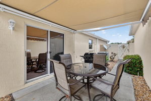 Side Patio with Remote-Controlled Awning