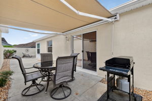Side Patio with Remote-Controlled Awning