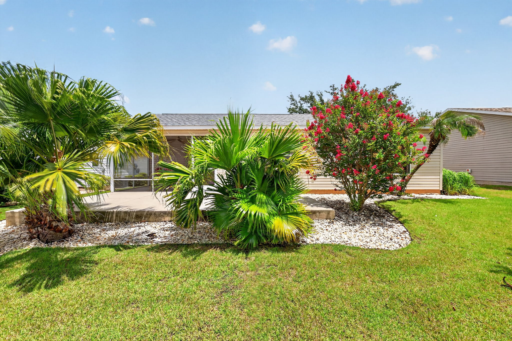 Rear Elevation with Privacy Landscaping