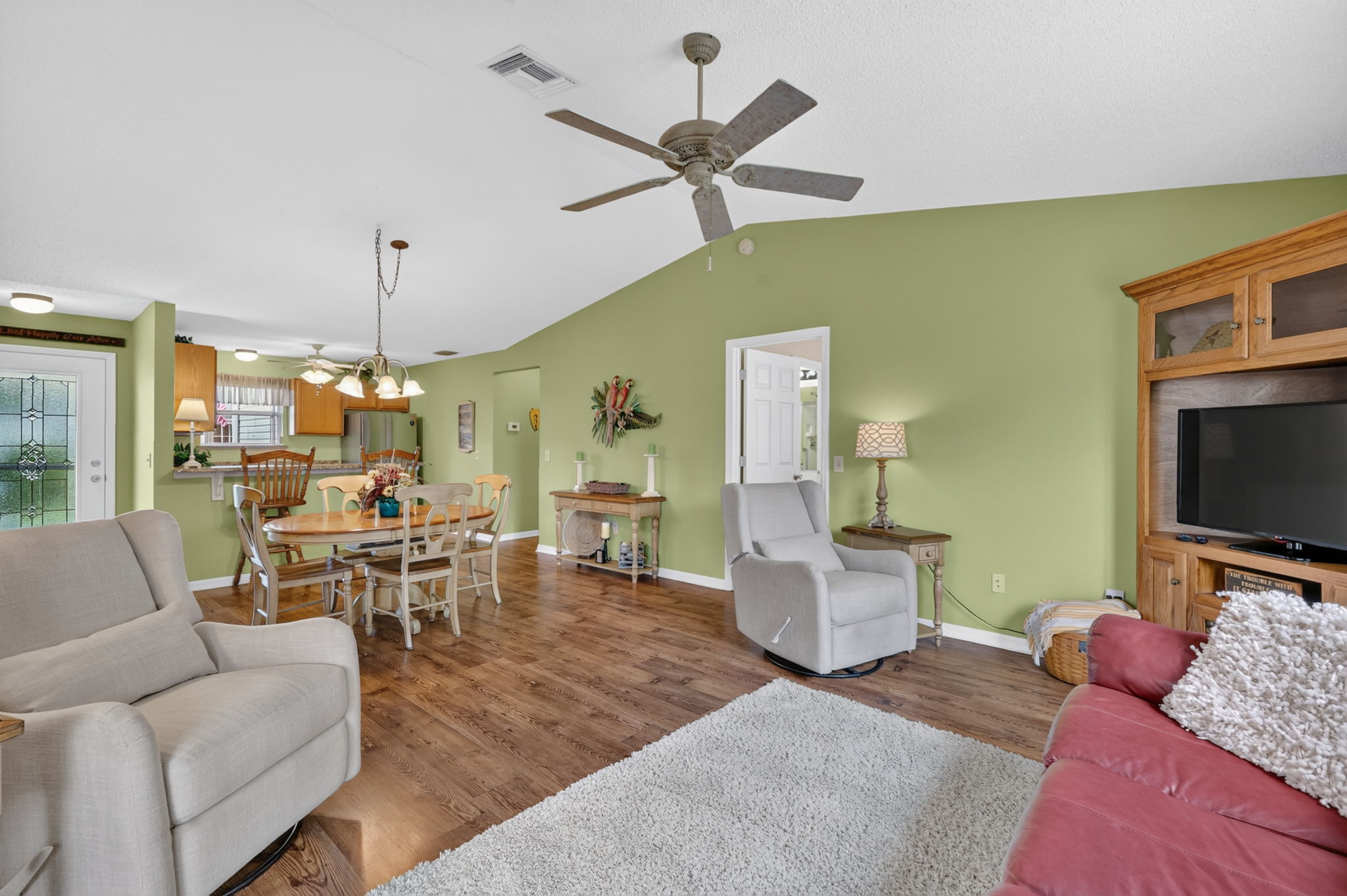 Living, Dining, and Kitchen