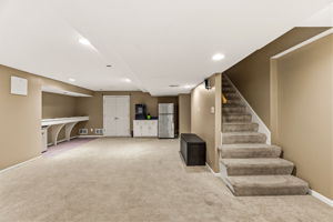 Lower level rec room & storage access doors