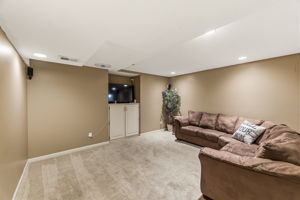 Media room in lower level