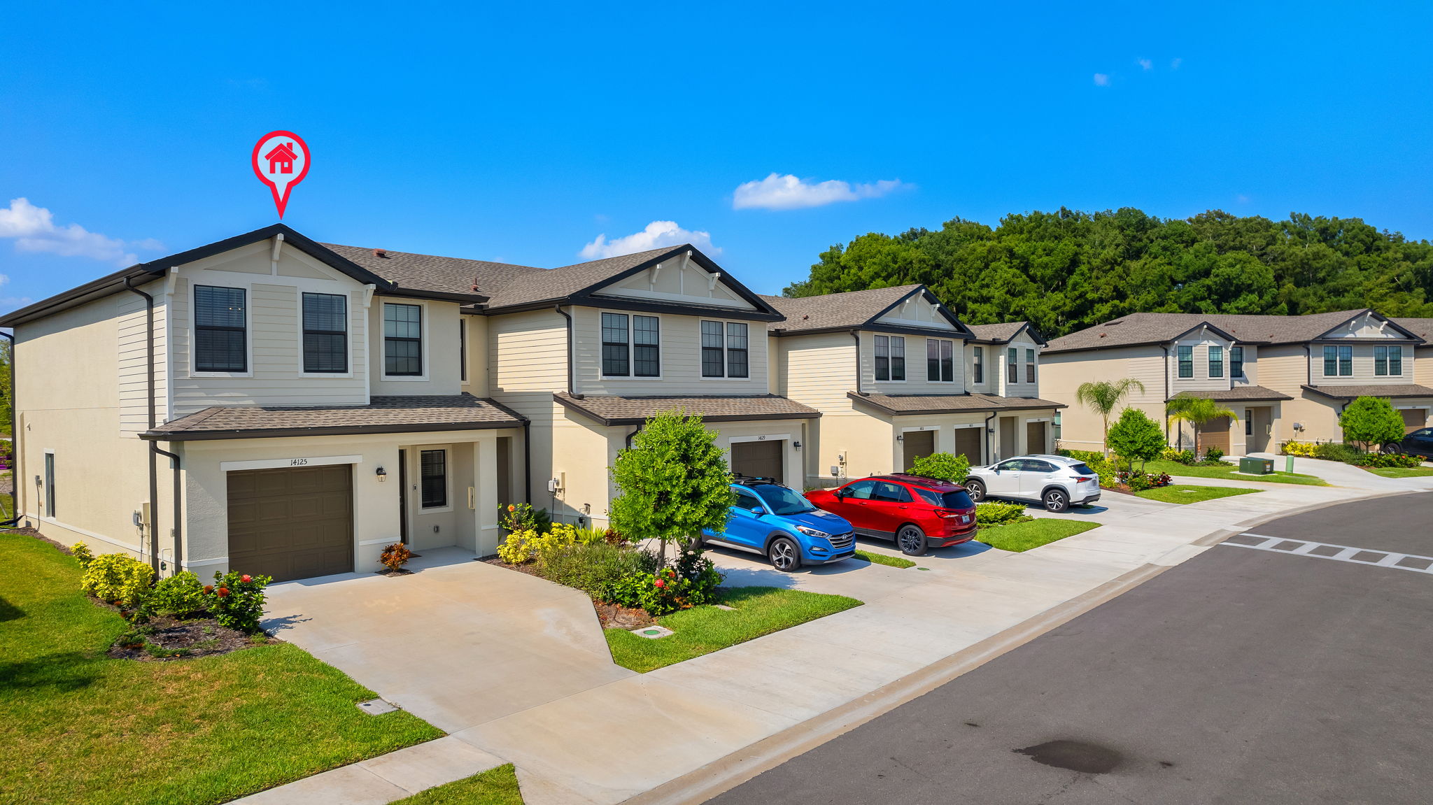 Aerial Rear Exterior 2 of 2 with Marker