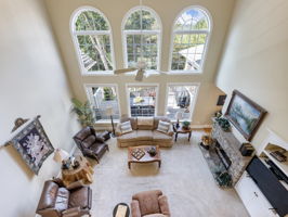 View of Family Room from catwalk
