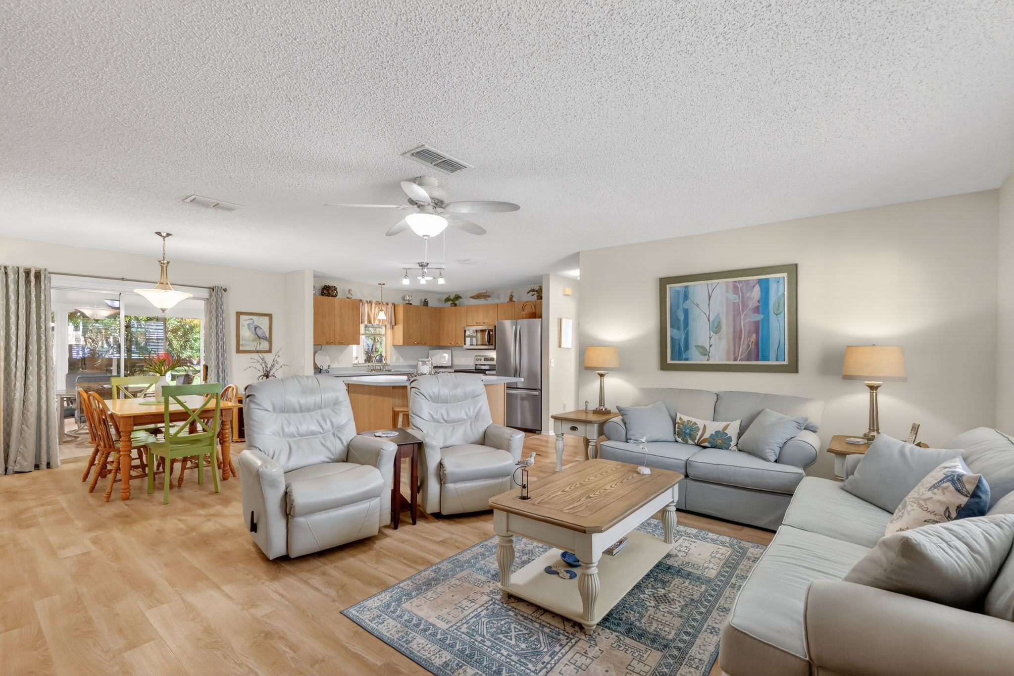 Living, Dining, and Kitchen