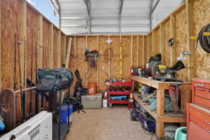 Interior Workshop of Metal Pole Barrn