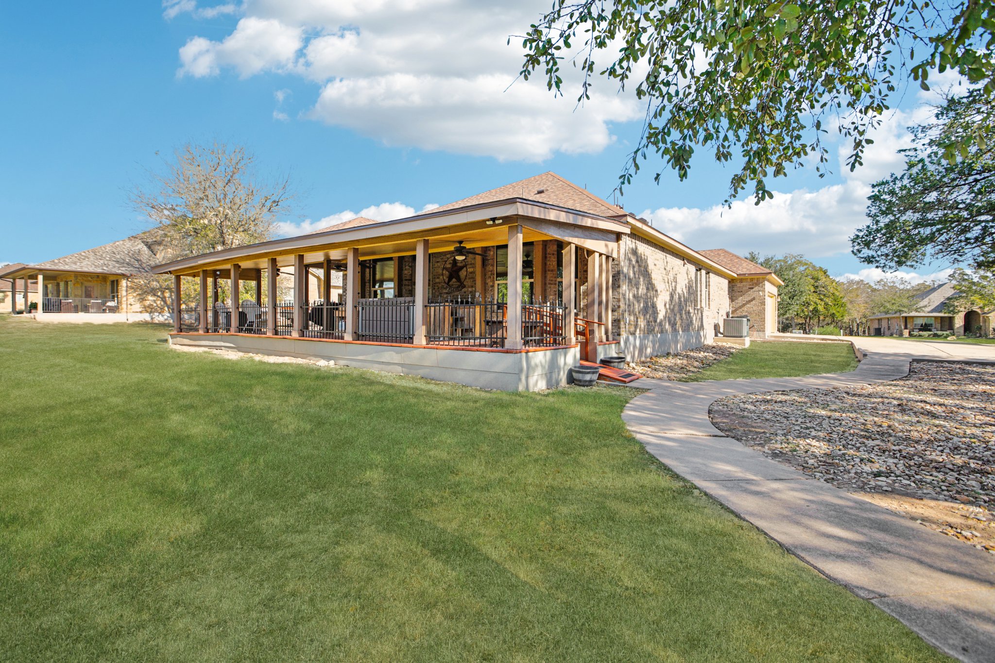 .678 Acres with large covered back porch