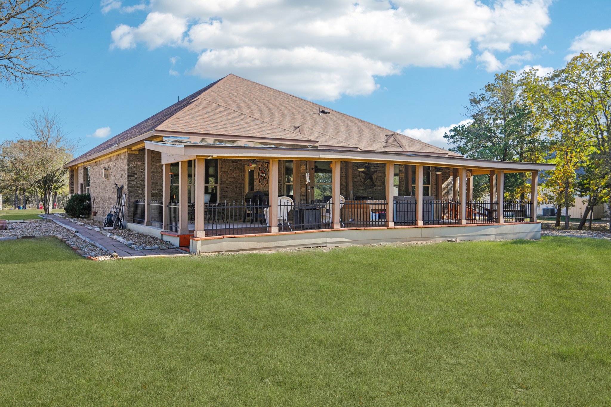 .678 Acres with large covered back porch