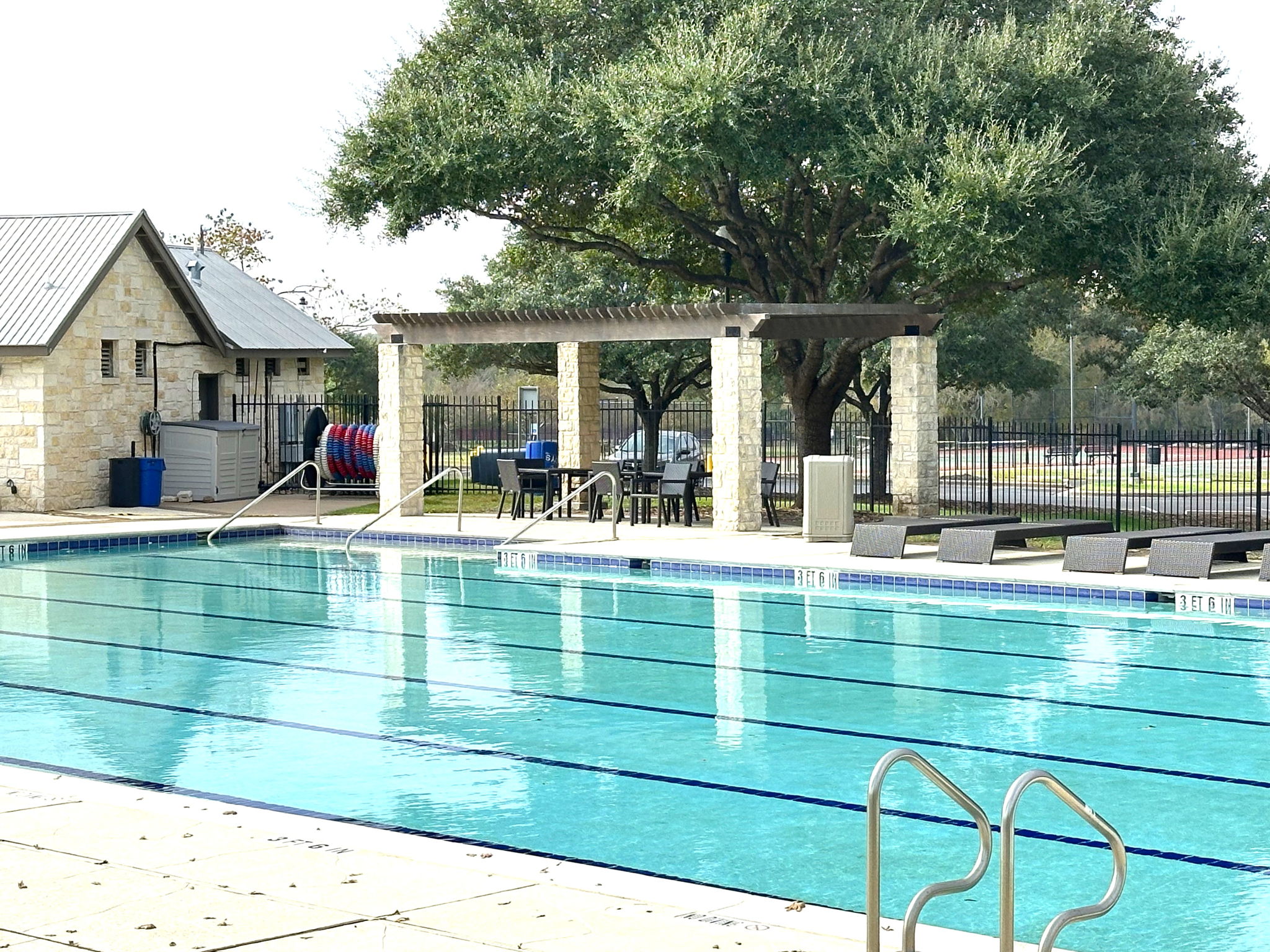 The Colony swimming ppol and clubhouse area