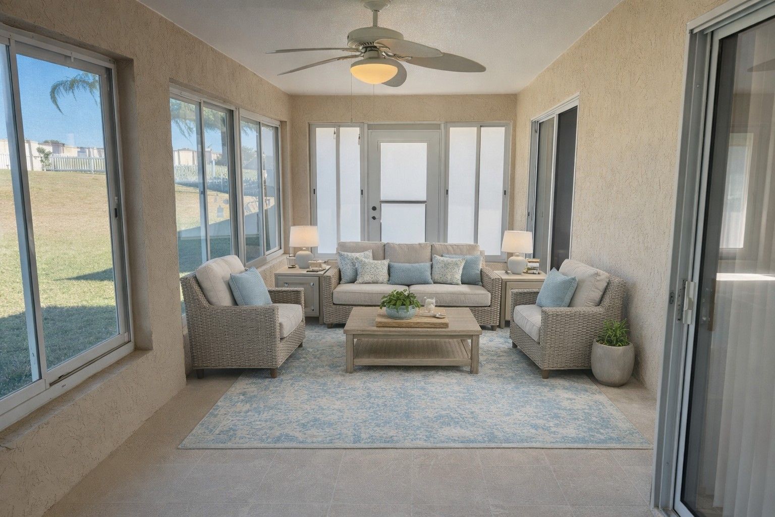 Patio virtually staged