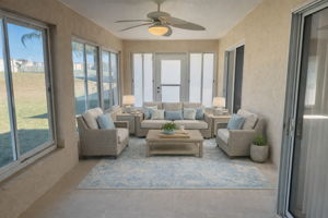 Patio virtually staged