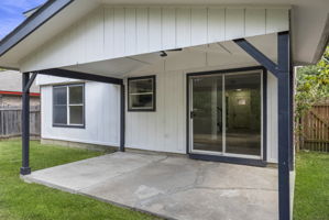 Large, covered patio