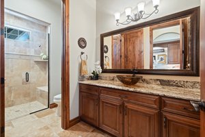 Main level zero entry shower Bathroom