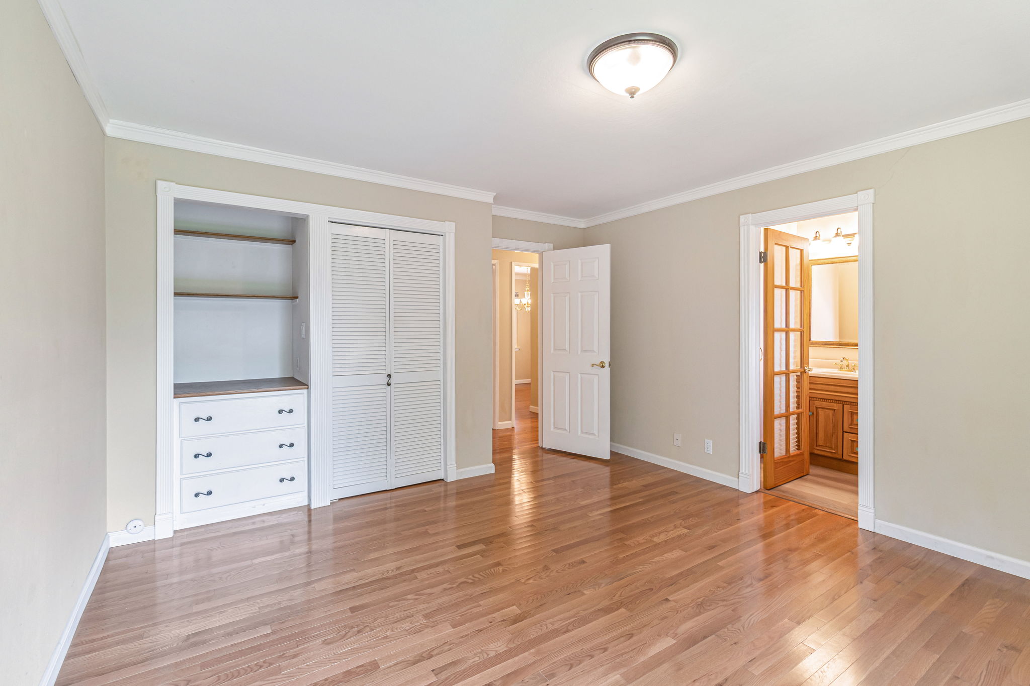 Built-in dresser in closet