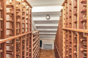Temperature controlled wine storage closet