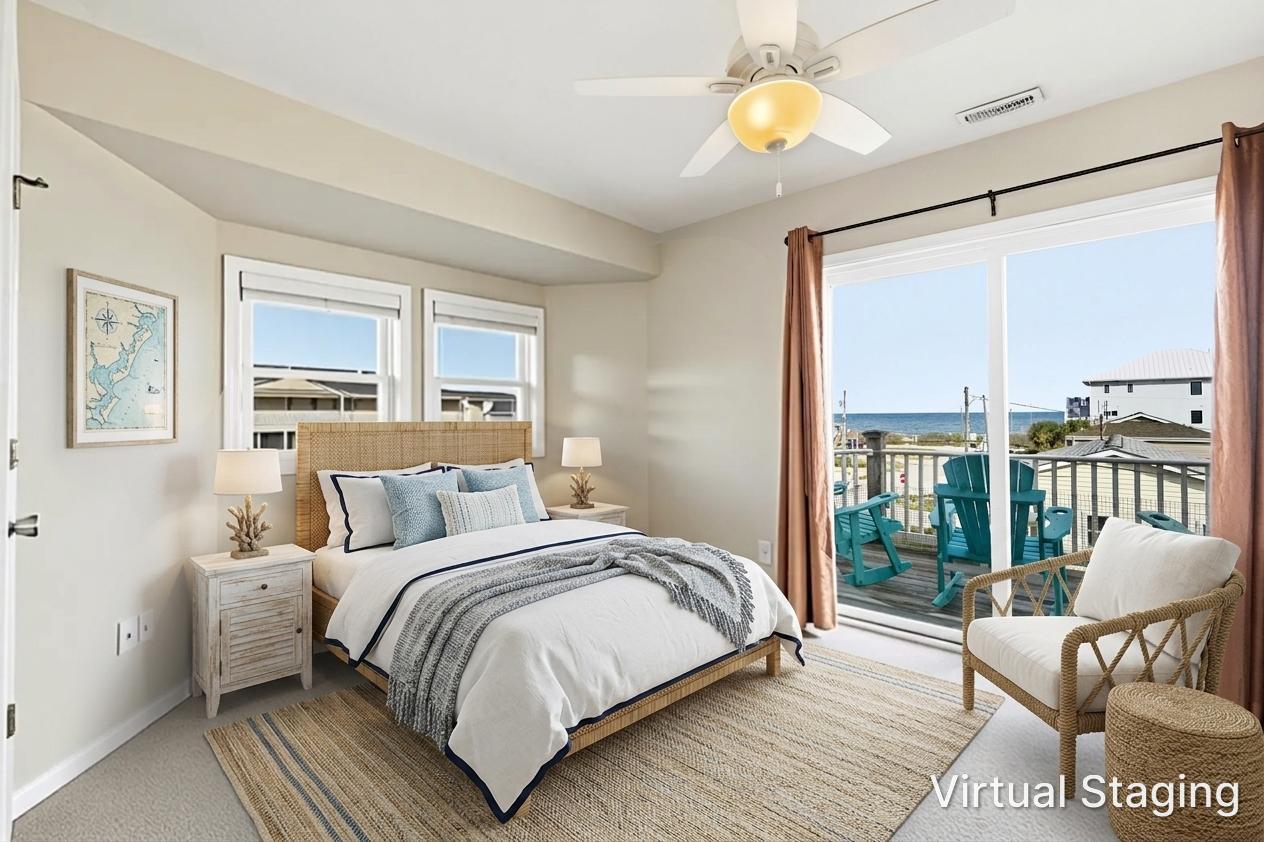 Upstairs Bedroom Virtually Staged