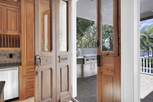 Kitchen Exterior Door to Back Porch