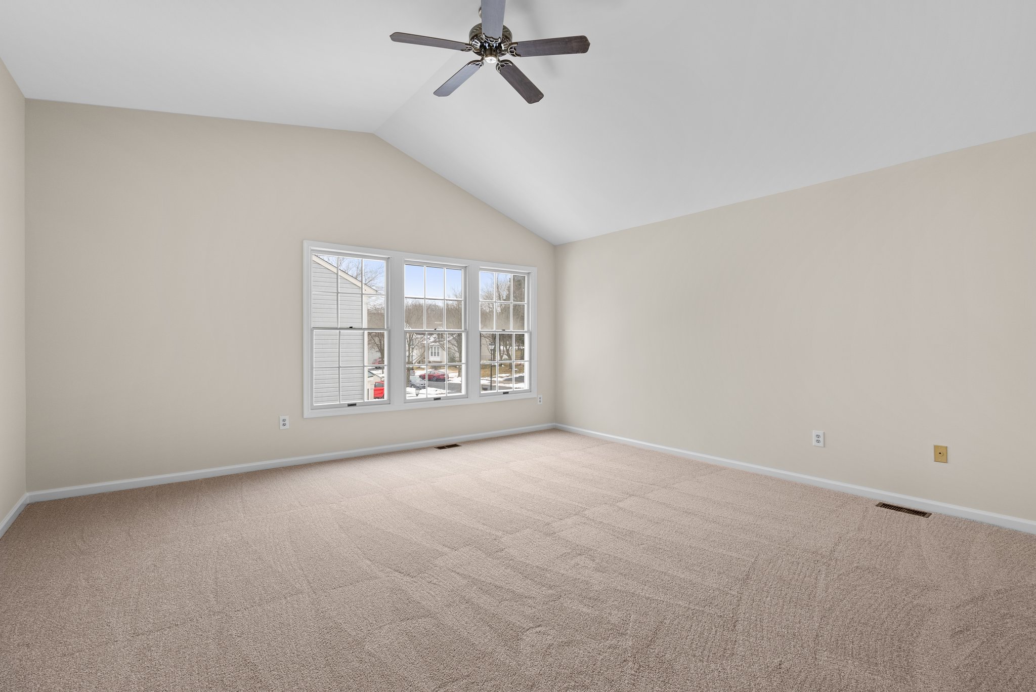 Primary Bedroom with High Ceiling