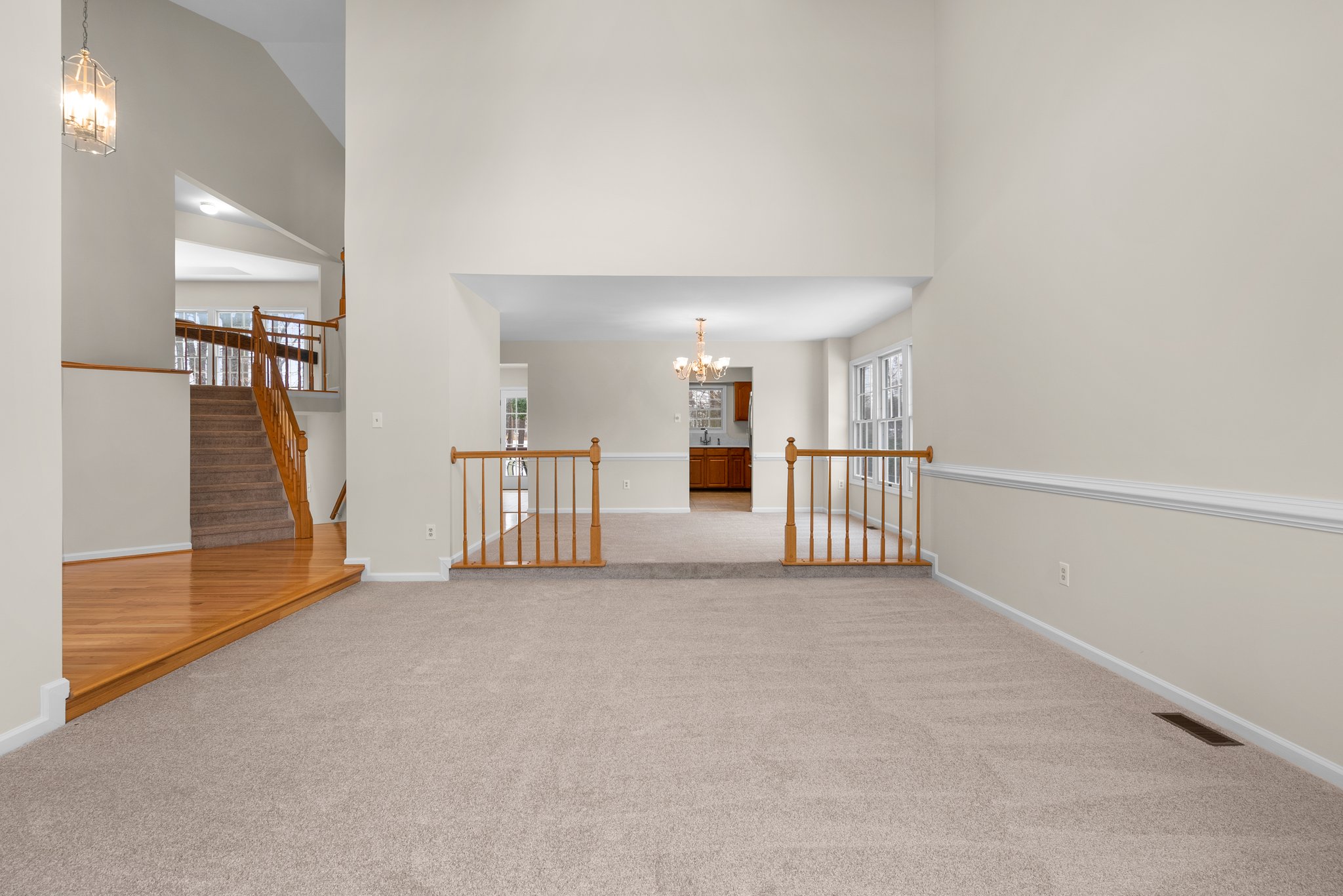 Living Room has Vaulted Ceiling