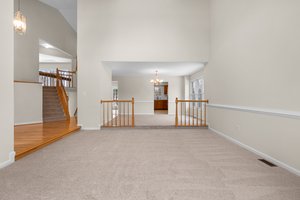 Living Room has Vaulted Ceiling