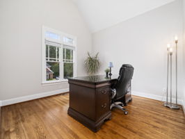 Office/Library space with vaulted ceiling