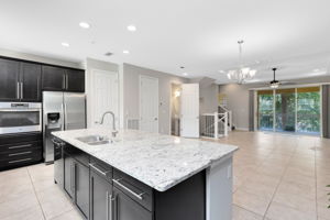 Kitchen with View to Great Room/Dining Room