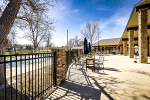 Outside patio area off or the pool