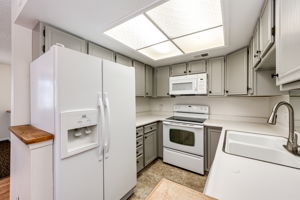 Spacious kitchen with plenty of cabinets and counter space