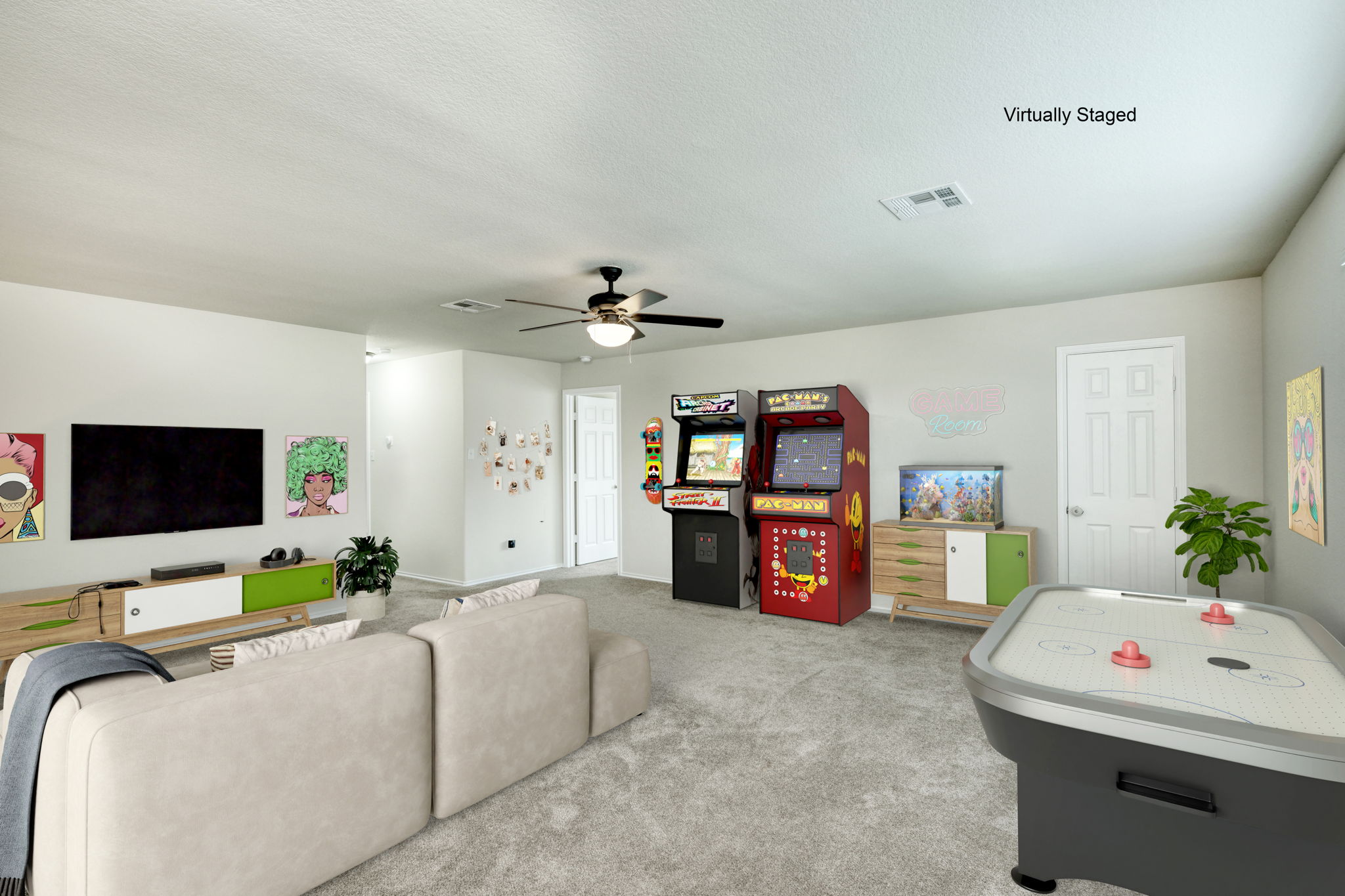 Game Room/Loft Virtually Staged